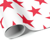 Coole Rote Sterne Muster 4. Juli Party Geschenkpapier (Rolleneckpunkt)