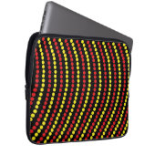 Coole rote und gelbe Punkte Laptopschutzhülle (Vorne Rechts)