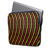 Coole rote und gelbe Punkte Laptopschutzhülle (Vorderseite Links)