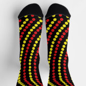 Coole rote und gelbe Punkte Socken (Oben)
