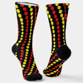 Coole rote und gelbe Punkte Socken (Gewinkelt)