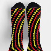 Coole rote und gelbe Punkte Socken (Oben)