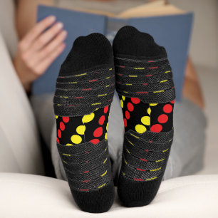 Coole rote und gelbe Punkte Socken