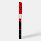 Coole rotfarbene und schwarz-stylische Polka Dots, Case-Mate iPhone Hülle (Rückseite / Rechts)