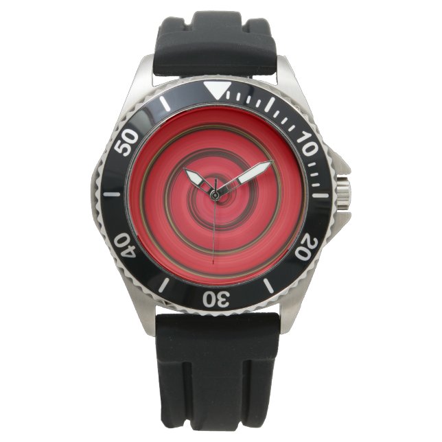 Coole Rotwunde Armbanduhr (Vorderseite)