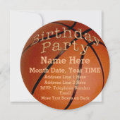 Coole Round Custom Basketball Geburtstagseinladung Einladung (Vorderseite)