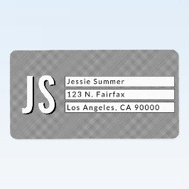 Coole Rücksendeadressen-Aufkleber aus Schwarz und  Adressaufkleber