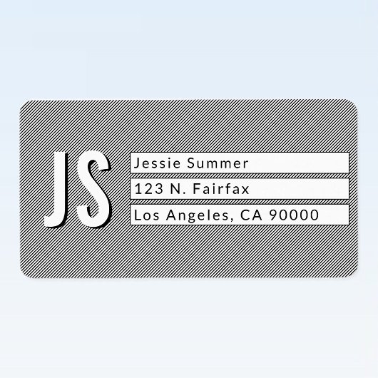 Coole Rücksendeadressen-Aufkleber aus Schwarz und  Adressaufkleber