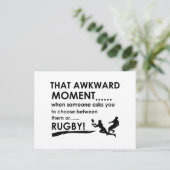 Coole Rugby-Designs Postkarte (Stehend Vorderseite)