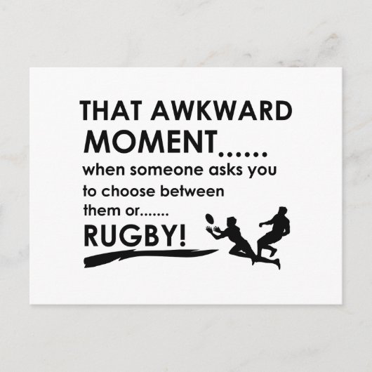 Coole Rugby-Designs Postkarte (Vorderseite)