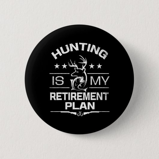 Coole Ruhestjagd ist mein Ruhestandsplan Fischen Button (Vorderseite)