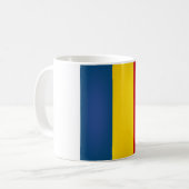 Coole rumänische Flagge Kaffeetasse (Vorderseite Links)