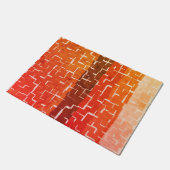 Coole rustikale Herbstfarben Fußmatte (Schrägansicht)