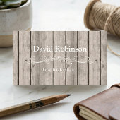 Coole rustikale Holzstruktur Visitenkarte