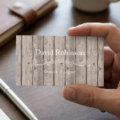 Coole rustikale Holzstruktur Visitenkarte