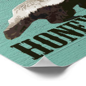Coole Rustikale Honey Badger Poster (Ecke)