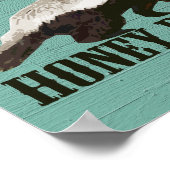 Coole Rustikale Honey Badger Poster (Ecke)