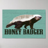 Coole Rustikale Honey Badger Poster (Vorne)