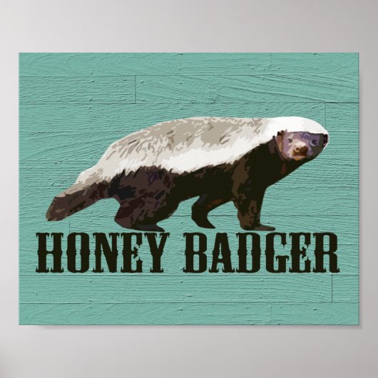 Coole Rustikale Honey Badger Poster (Vorne)