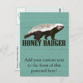 Coole Rustikale Honey Badger Postkarte (Vorne/Hinten)