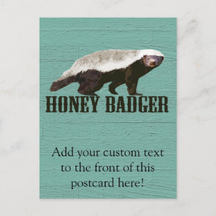 Coole Rustikale Honey Badger Postkarte