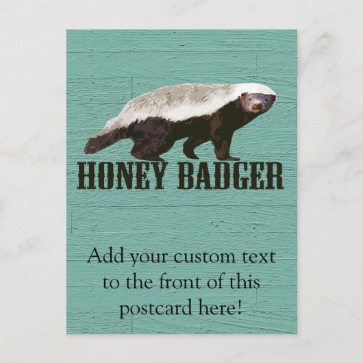 Coole Rustikale Honey Badger Postkarte (Vorderseite)