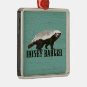 Coole Rustikale Honey Badger Silbernes Ornament (Rechts)
