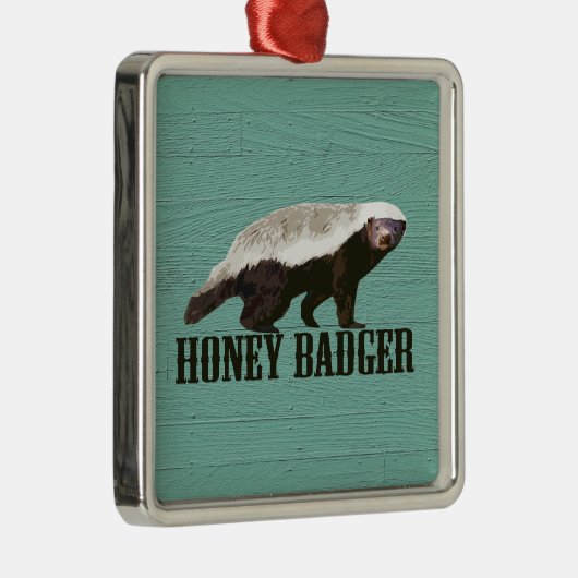 Coole Rustikale Honey Badger Silbernes Ornament (Rechts)