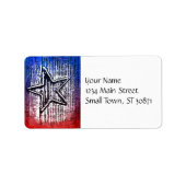 Coole Rustikale Lone Star Pop Kunst, Dichtung und Adressaufkleber (Vorne)