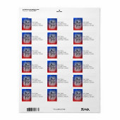 Coole Rustikale Lone Star Pop Kunst, Dichtung und Adressaufkleber (Vorne)