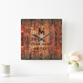 Coole Rustikale Uhr Personalisiert mit IHREM TEXT (Zuhause)