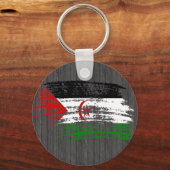 Coole Sahrawi-Flagge Schlüsselanhänger (Vorderseite)