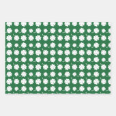 Coole Saint Patrick's Day gekachelte Kleeblätter Geschenkpapier Set (Vorderseite 2)