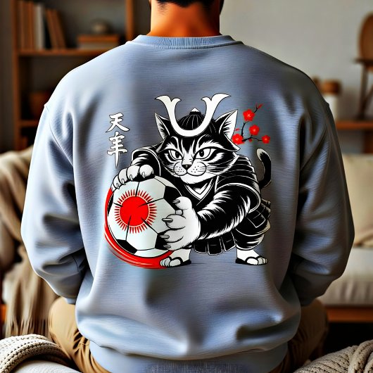 Coole Samurai-Katzen-Fußball für Anime- und Kunstl Sweatshirt