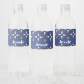 Coole Sängerin mit blauer Sängerin Wasserflaschenetikett (Flaschen)