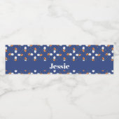 Coole Sängerin mit blauer Sängerin Wasserflaschenetikett (Einzelnes Label)