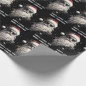 Coole Santa Two Lines der Personalisierung Geschenkpapier (Ecke)