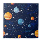 Coole Scannen-Out-Space-Vibes Fliese (Vorderseite)