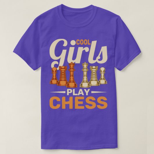 Coole Schachspielermädchen Chessman Funny Chess T-Shirt (Design vorne)