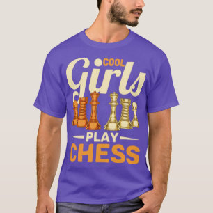 Coole Schachspielermädchen Chessman Funny Chess T-Shirt