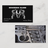Coole Schädel ffl Geschäftskarte Visitenkarte (Vorne/Hinten)