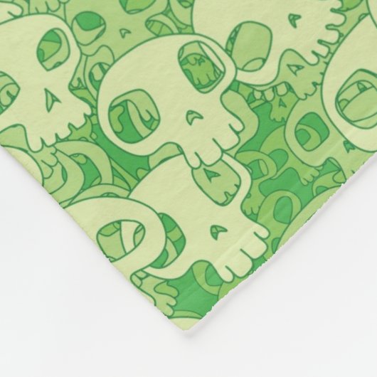 Coole Schädel Fleecedecke (Ecke)