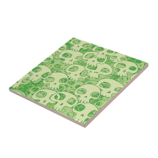 Coole Schädel Fliese (Seite)