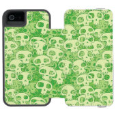 Coole Schädel Incipio iPhone Geldbeutel-Hülle (Folio Geöffnet)