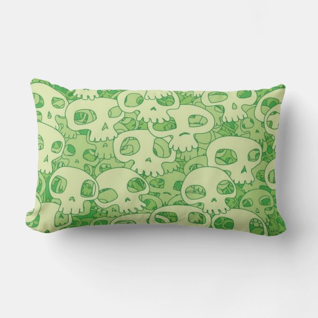 Coole Schädel Lendenkissen (Vorderseite)