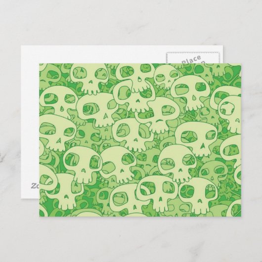 Coole Schädel Postkarte (Vorne/Hinten)