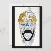 coole Schädelkunst Feiertagskarte (Vorderseite)