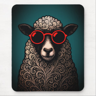 Coole Schaf-Wandkunst Mousepad