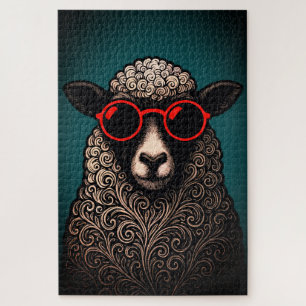 Coole Schaf-Wandkunst Puzzle