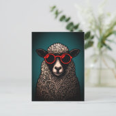 Coole Schafswände Postkarte (Stehend Vorderseite)
